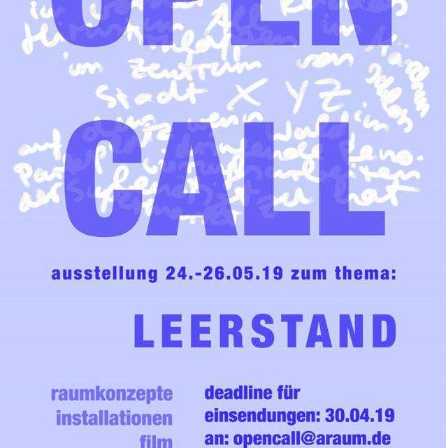 OPEN CALL «LEERSTAND»